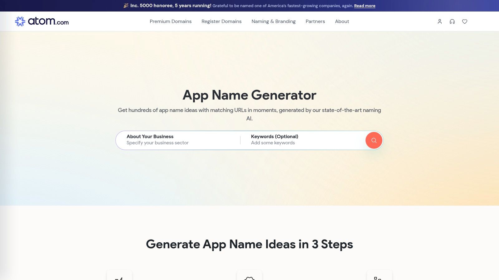 Atom formerly Squadhelp app name generator