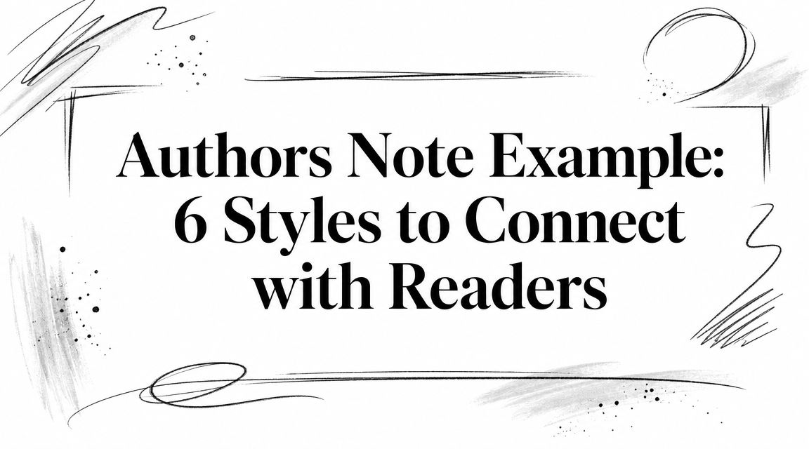 Authors Note Example: 6 Styles to Connect with Readers | Dunia