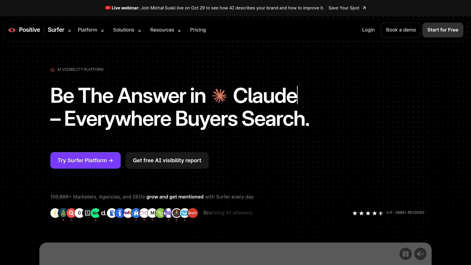 Surfer topical planning and visibility platform