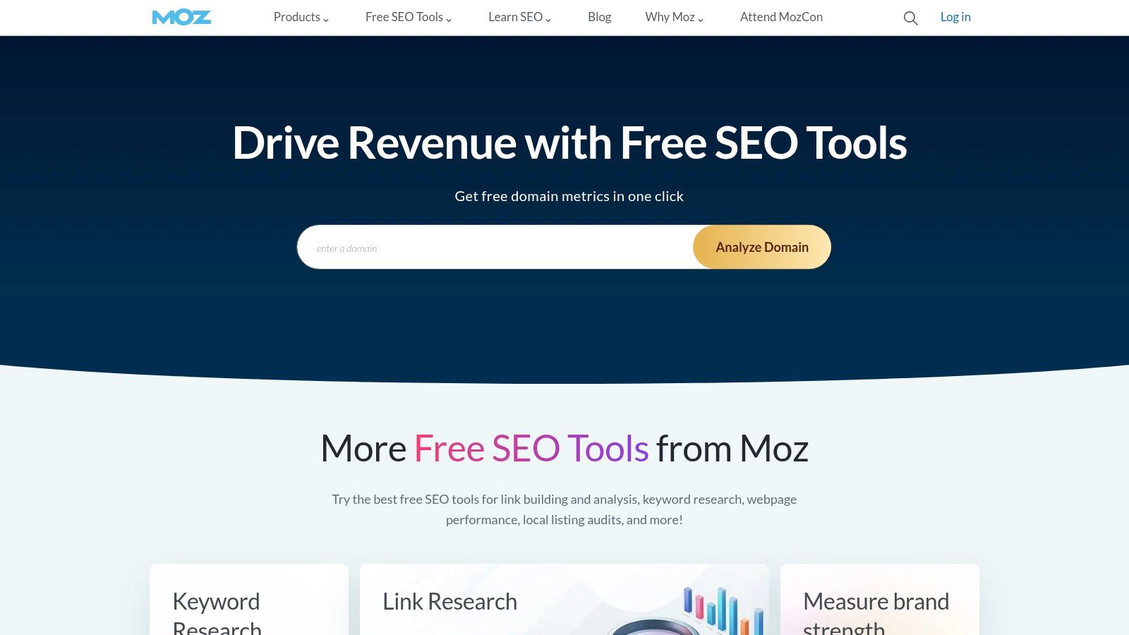 Moz Free SEO Tools