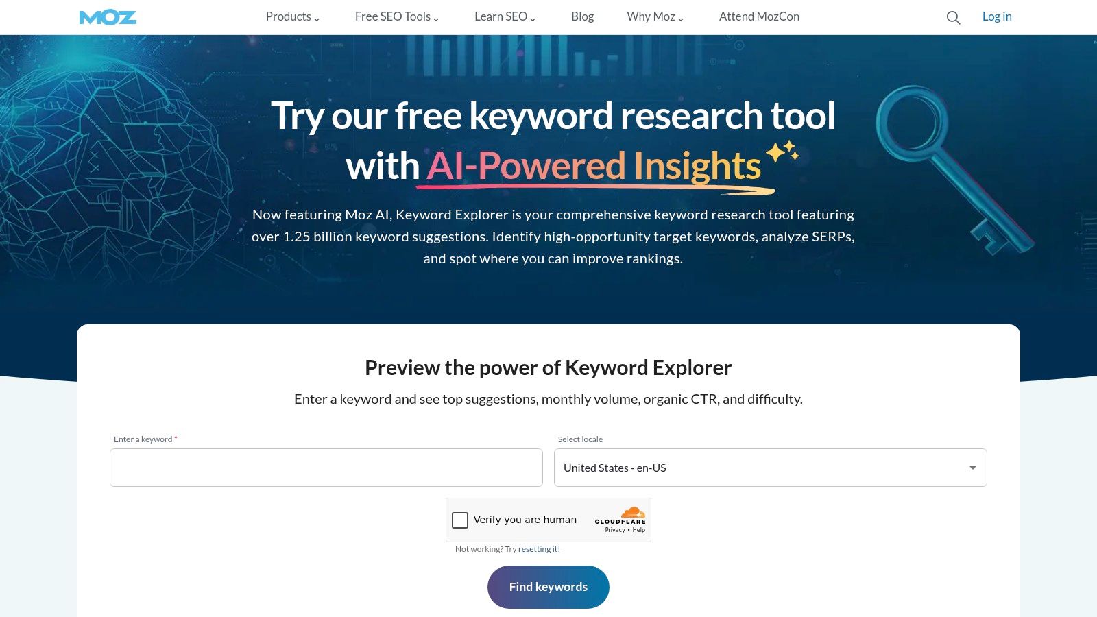 Moz Keyword Explorer