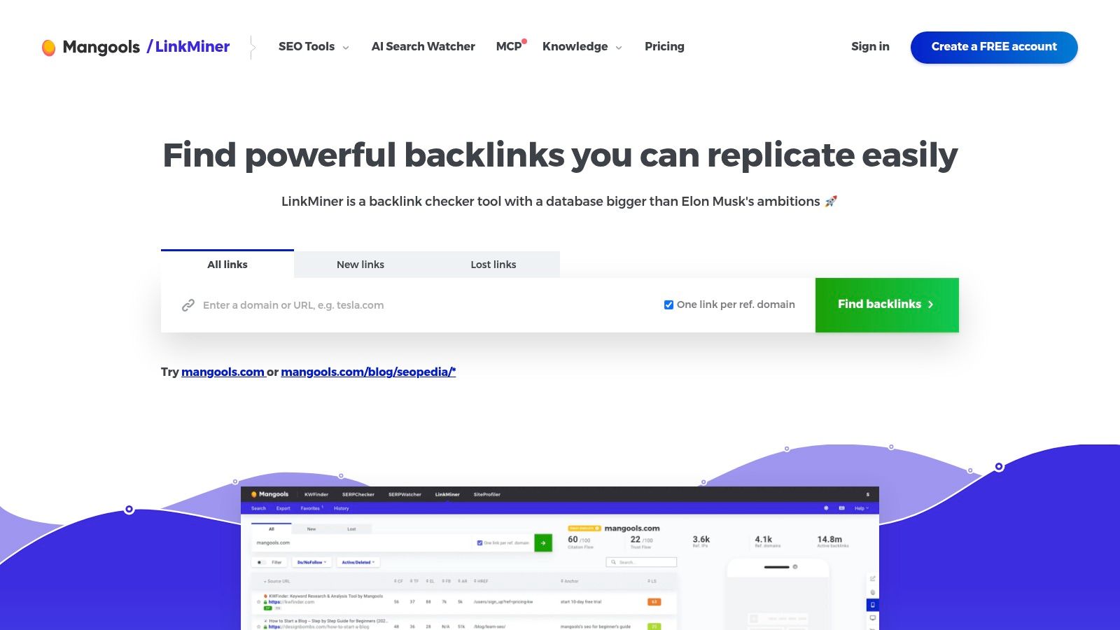 Mangools LinkMiner