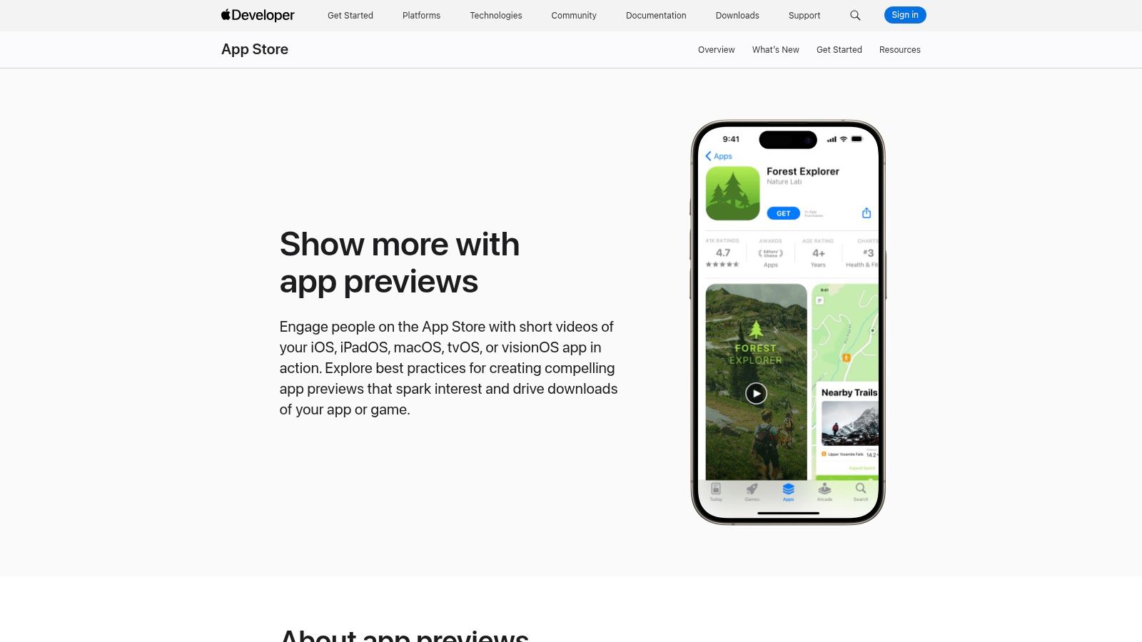 Apple Developer – App Previews