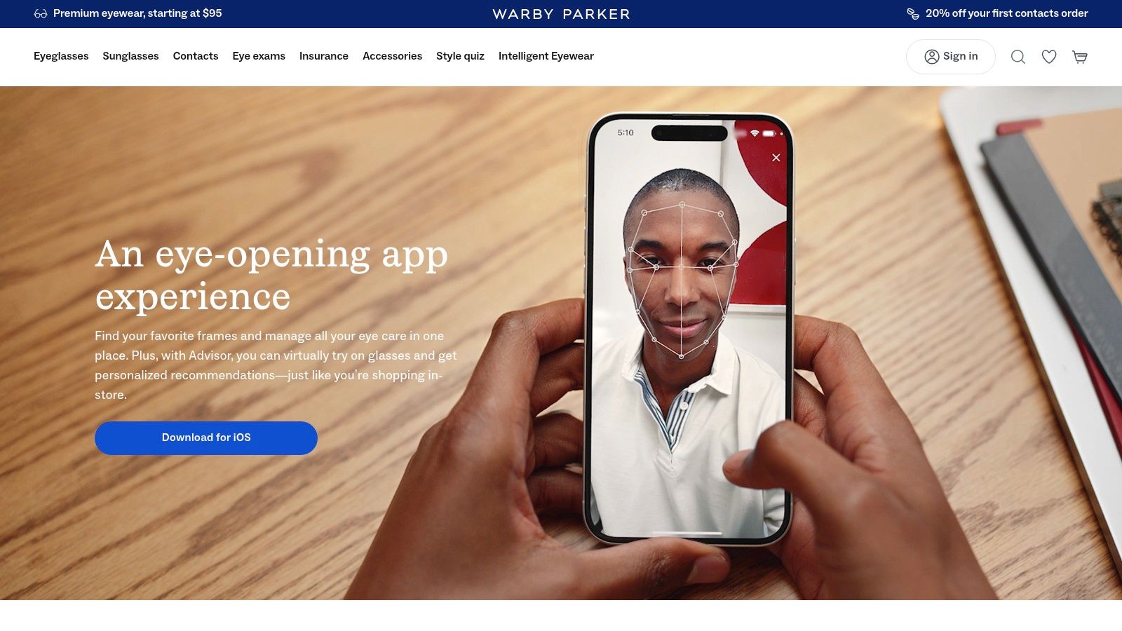Warby Parker Virtual Try-On (Eyeglasses)