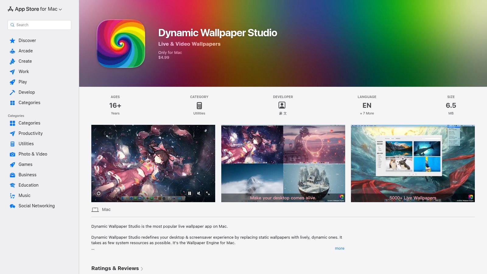 Dynamic Wallpaper Engine