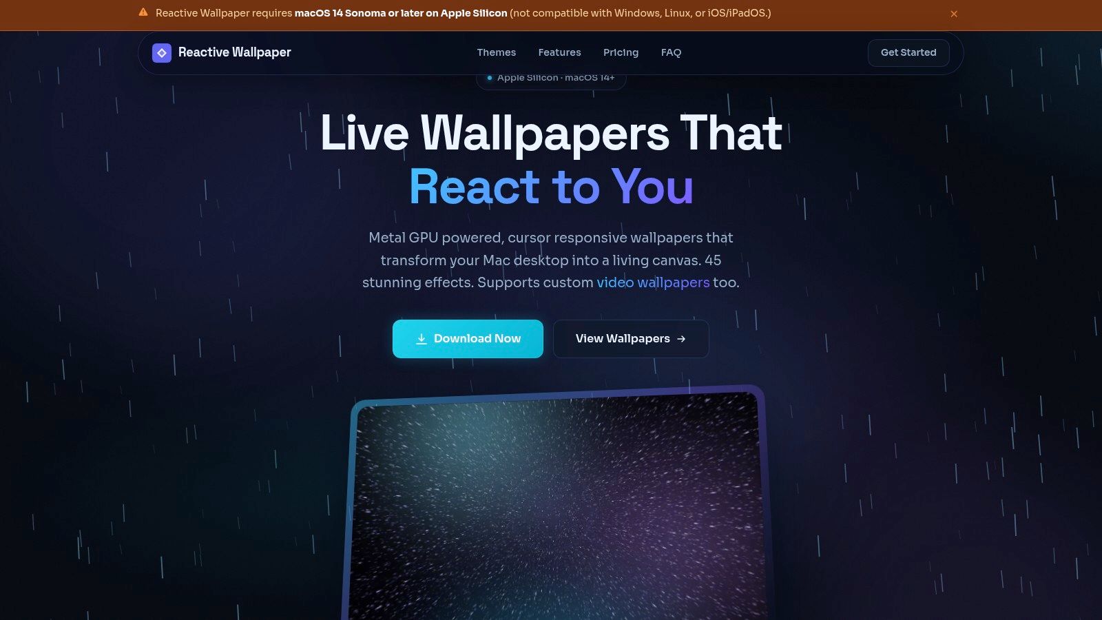 Reactive Wallpaper
