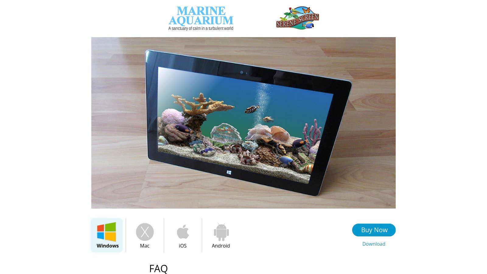 SereneScreen Marine Aquarium