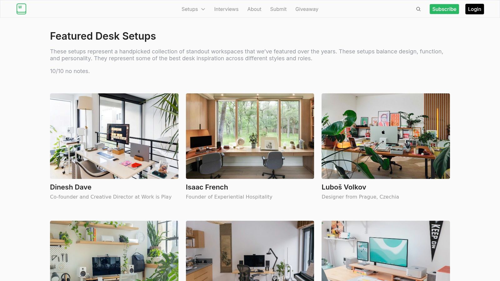Workspaces.xyz – Curated Real‑World Desk Setups with Gear Lists