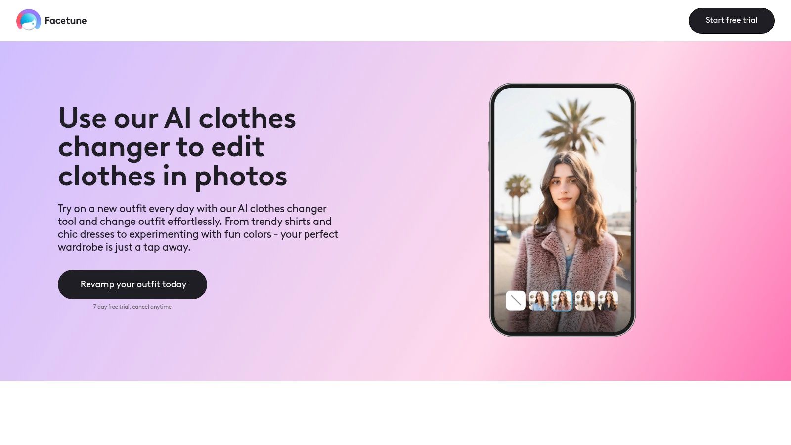 Facetune “Virtual Clothes” Try-On