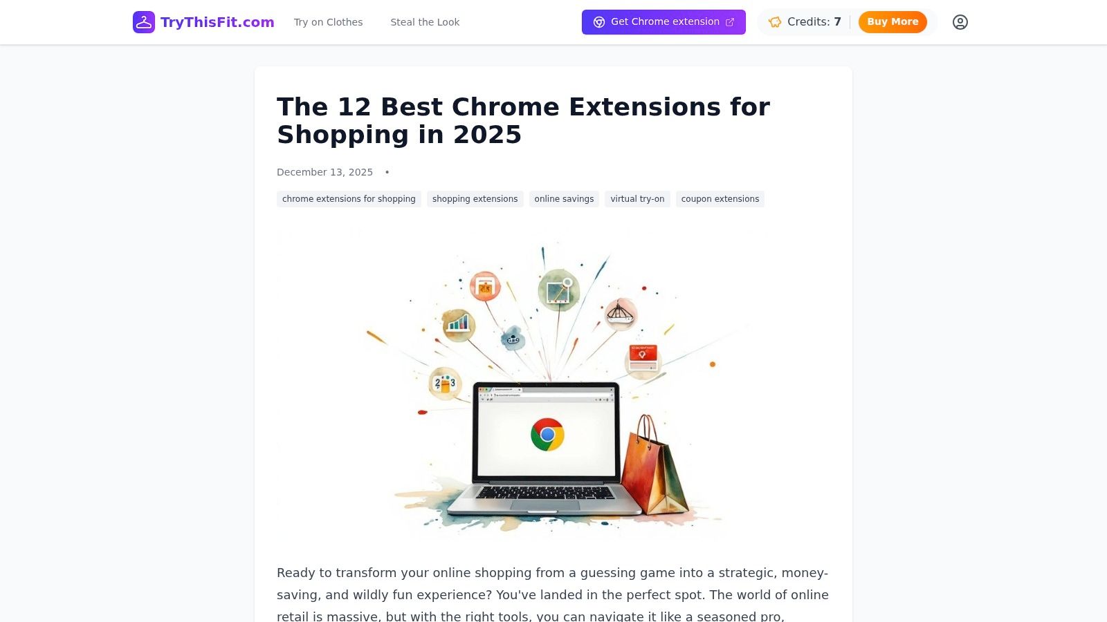 Screenshot from https://trythisfit.com/chrome-extensions-for-shopping