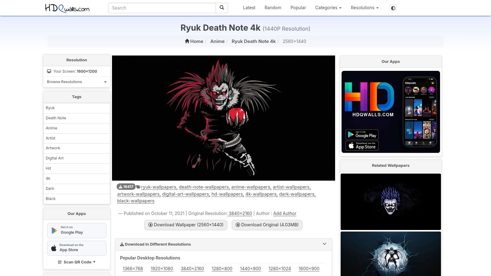 HDQWalls (select Ryuk 4K)