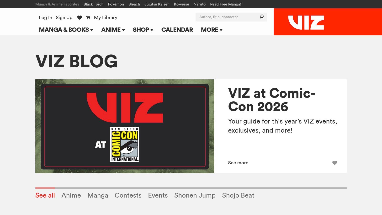 VIZ (official U.S. publisher)