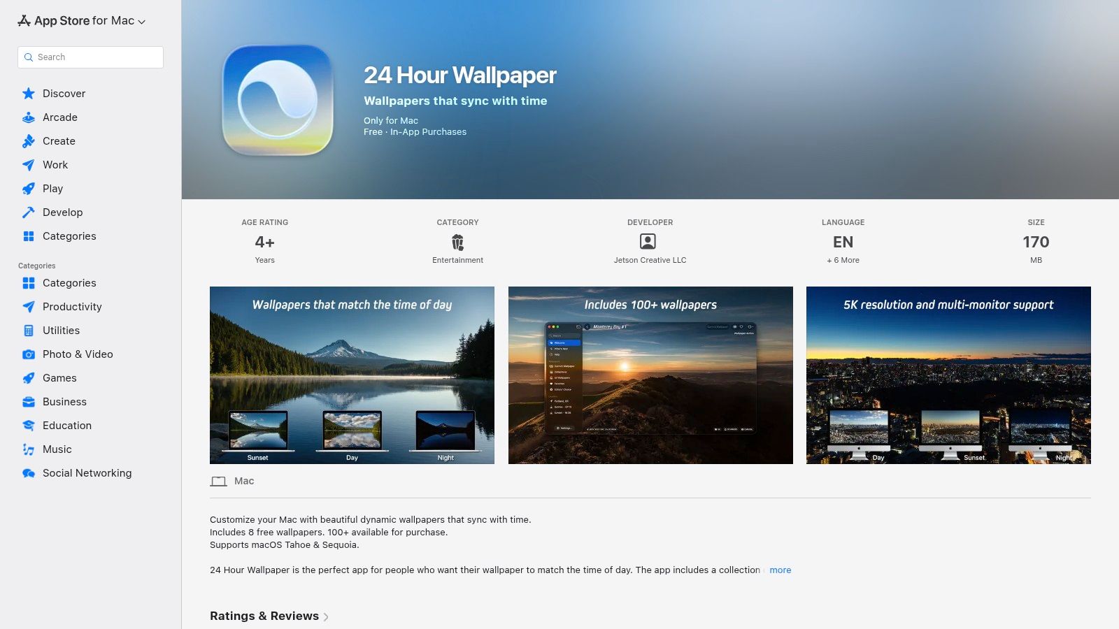 24 Hour Wallpaper (Mac app)