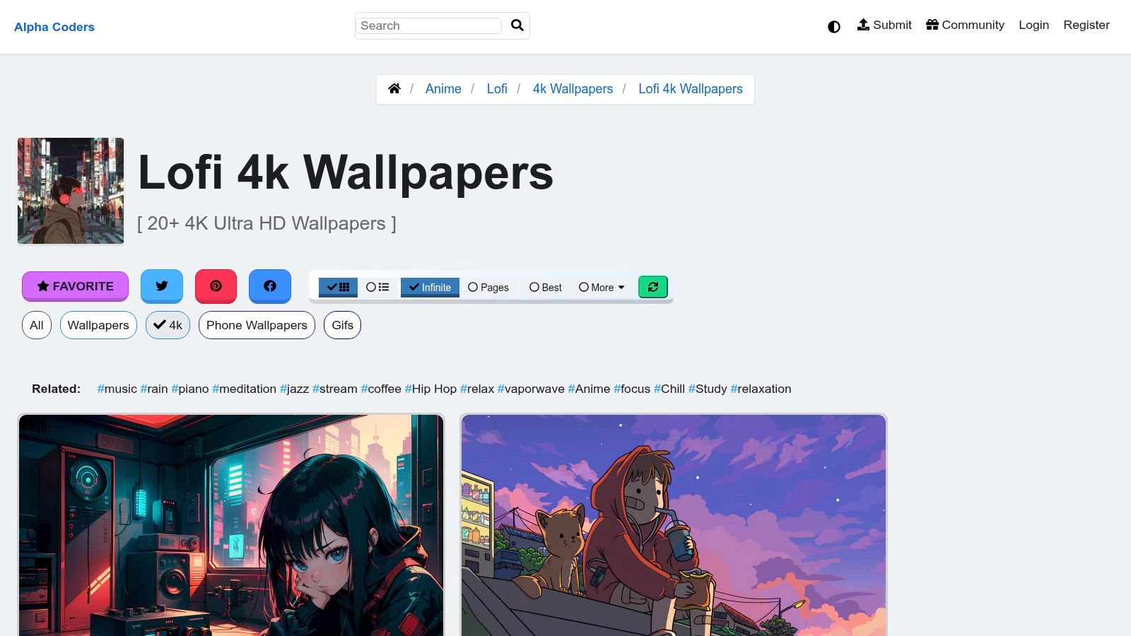 Alpha Coders (Wallpaper Abyss), Lofi 4K stills