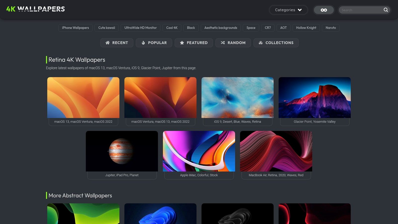 4KWallpapers (Retina section)