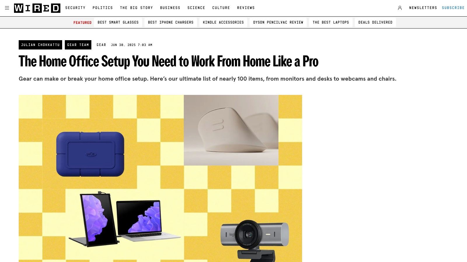 WIRED – The Home Office Setup You Need to Work From Home Like a Pro