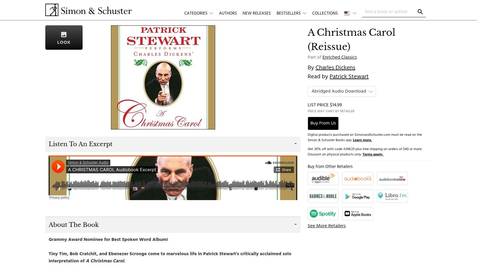 A Christmas Carol (Patrick Stewart, Simon & Schuster Audio)
