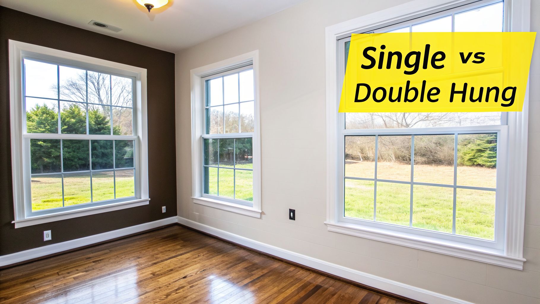Difference in single hung and double hung windows: What Sets Them Apart?