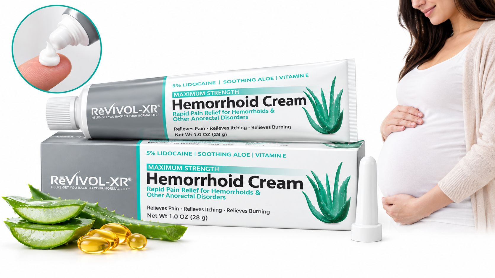 Revivol-XR 5% Lidocaine Numbing Cream – Maximum OTC Hemorrhoidal Grade Strength - Temporary Pain Relief Without a Prescription