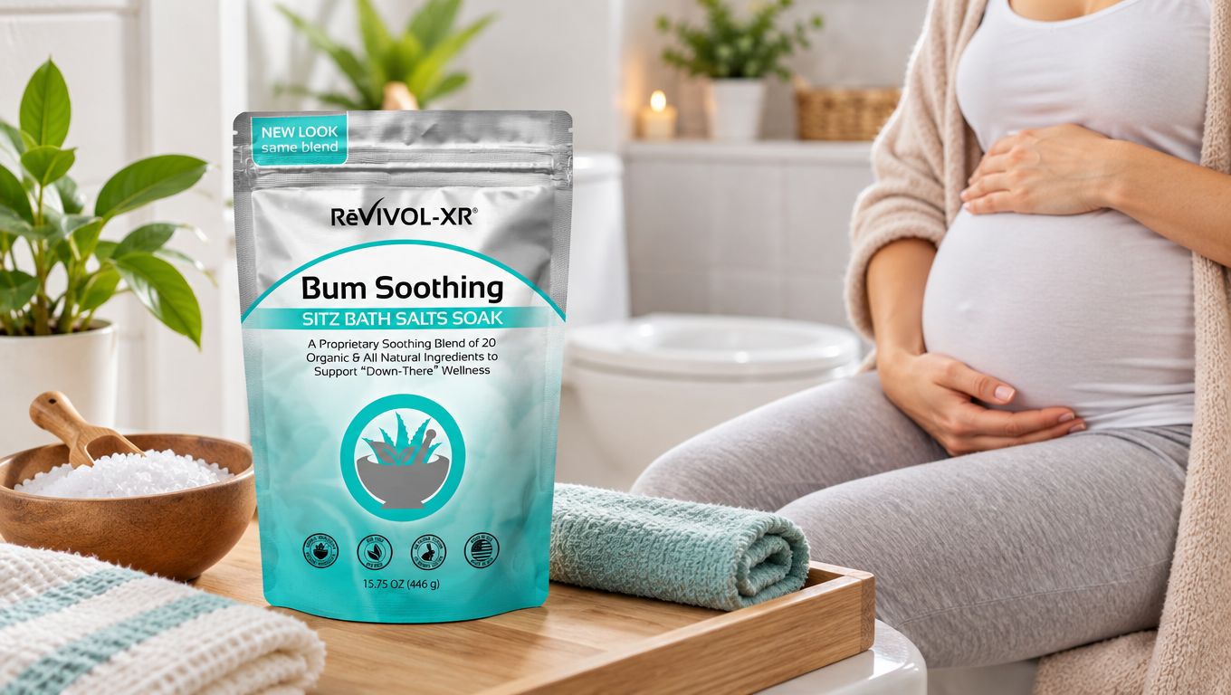 Revivol-XR® Sitz Bath Soak Mix – Super Concentrated 20-in-1 Blend with Epsom Salt & Essential Oils – 15 Soaks – USP Grade