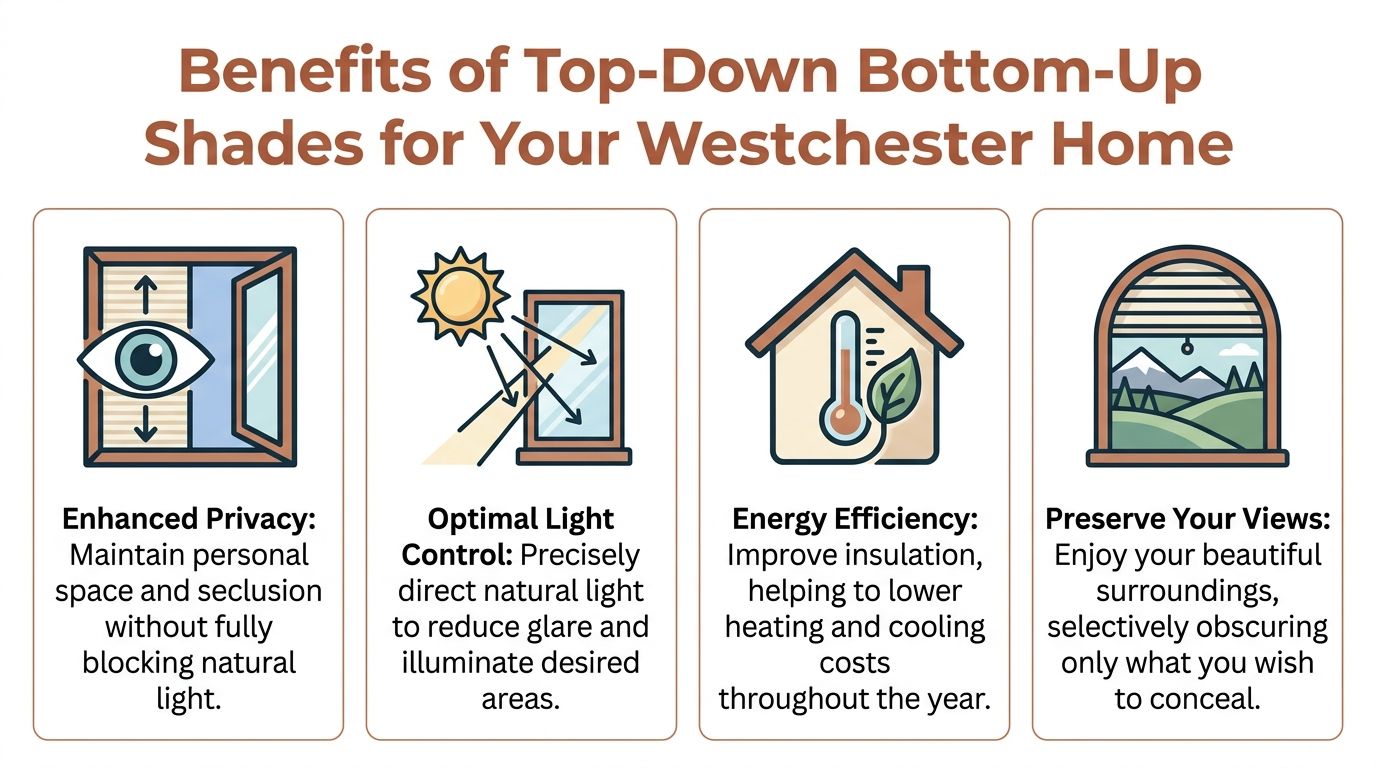 Westchester Window Fashions | Top Down Bottom Up Control: Ultimate Light & Privacy infographic