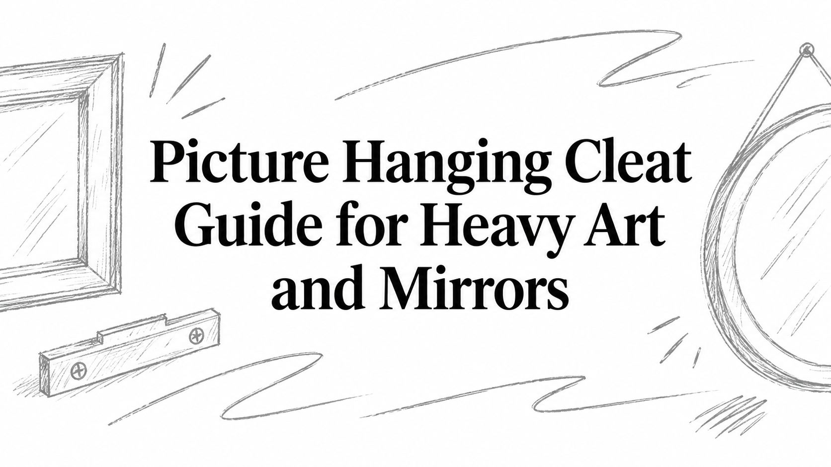 Picture Hanging Cleat Guide for Heavy Art and Mirrors