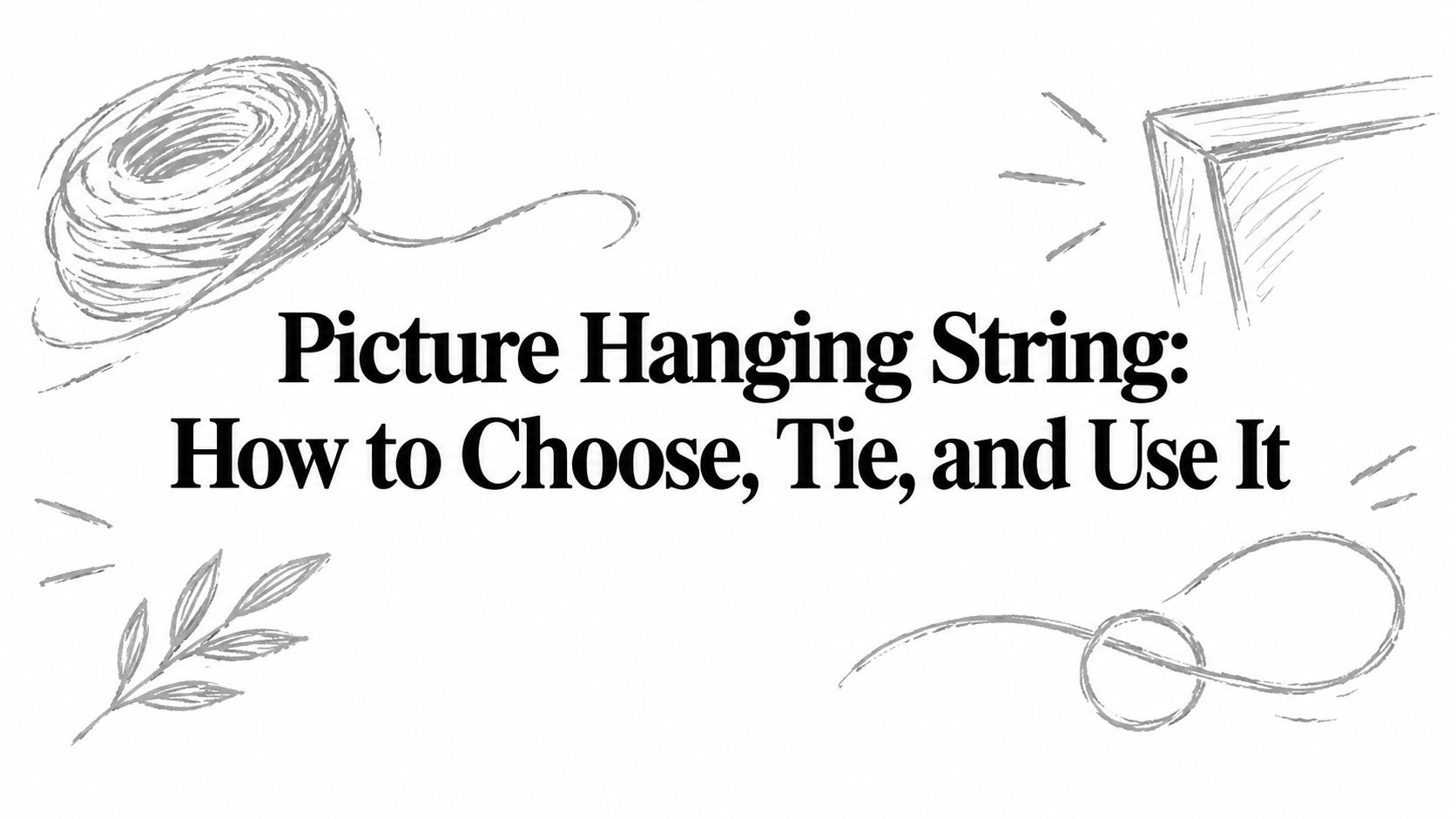 Picture Hanging String: How to Choose, Tie, and Use It