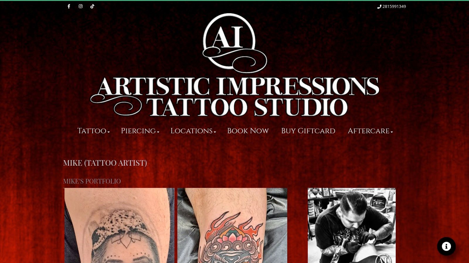Artistic Impressions Tattoo, Mike Valadez
