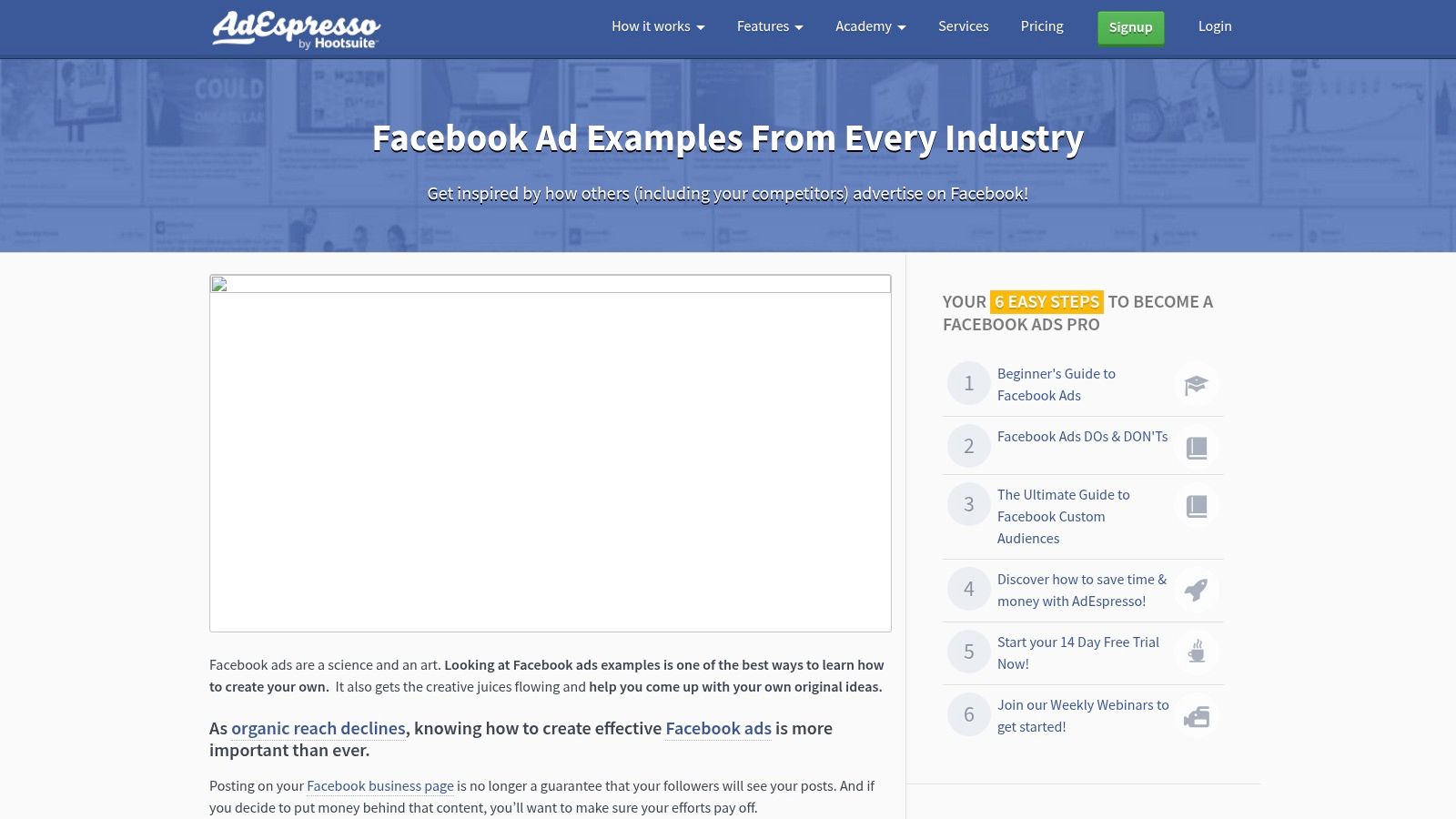 AdEspresso Facebook Ad Examples