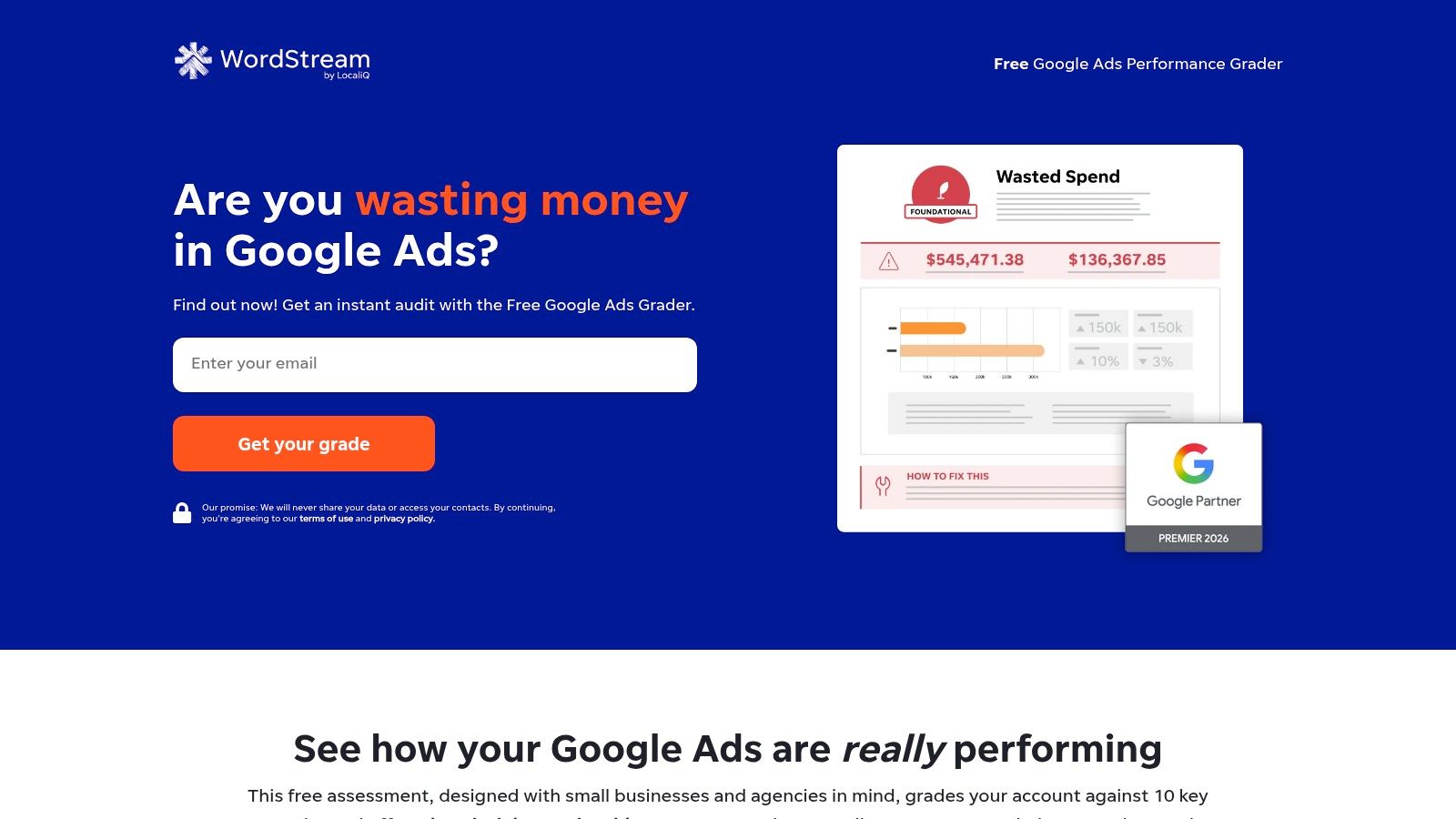 WordStream (Google Ads Performance Grader)