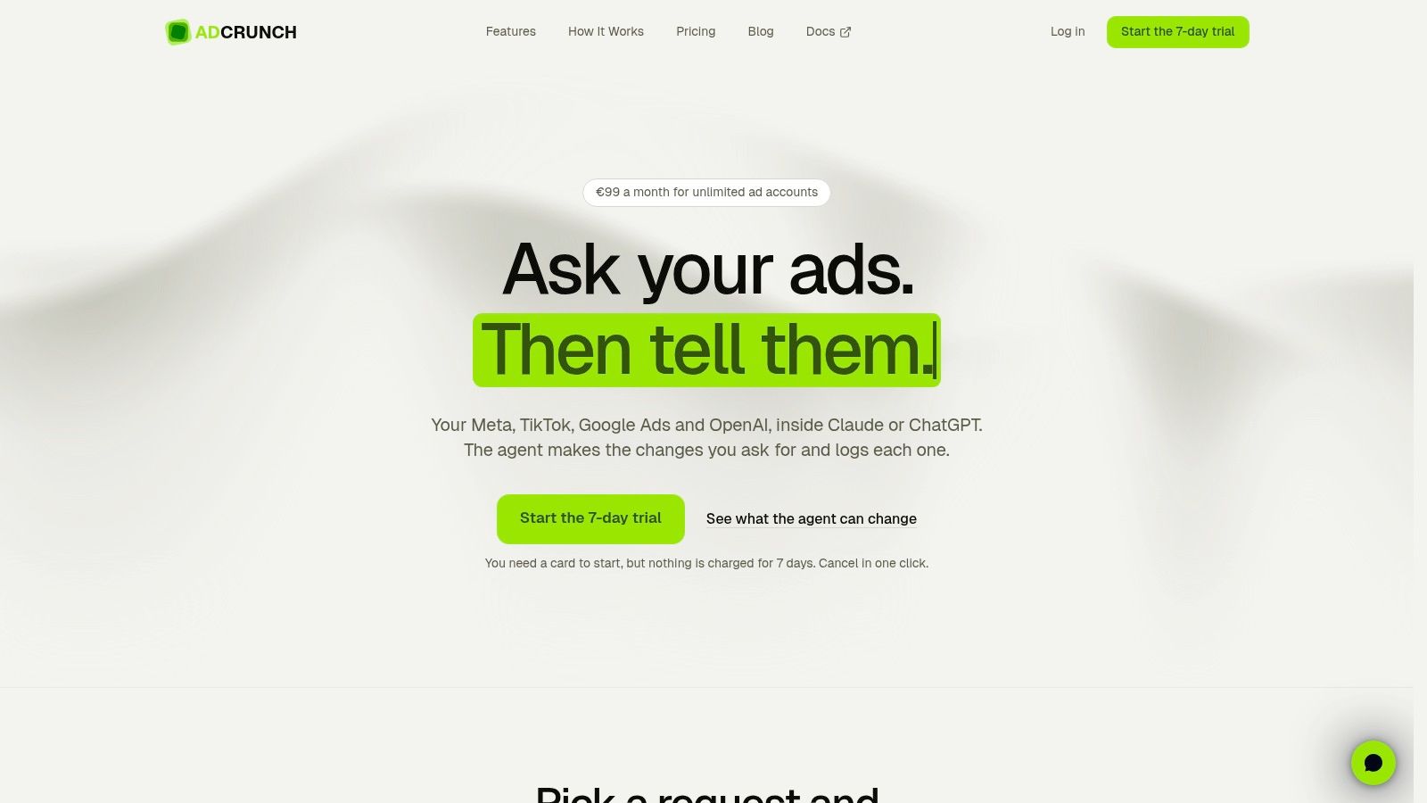 Screenshot from https://adcrunch.dev