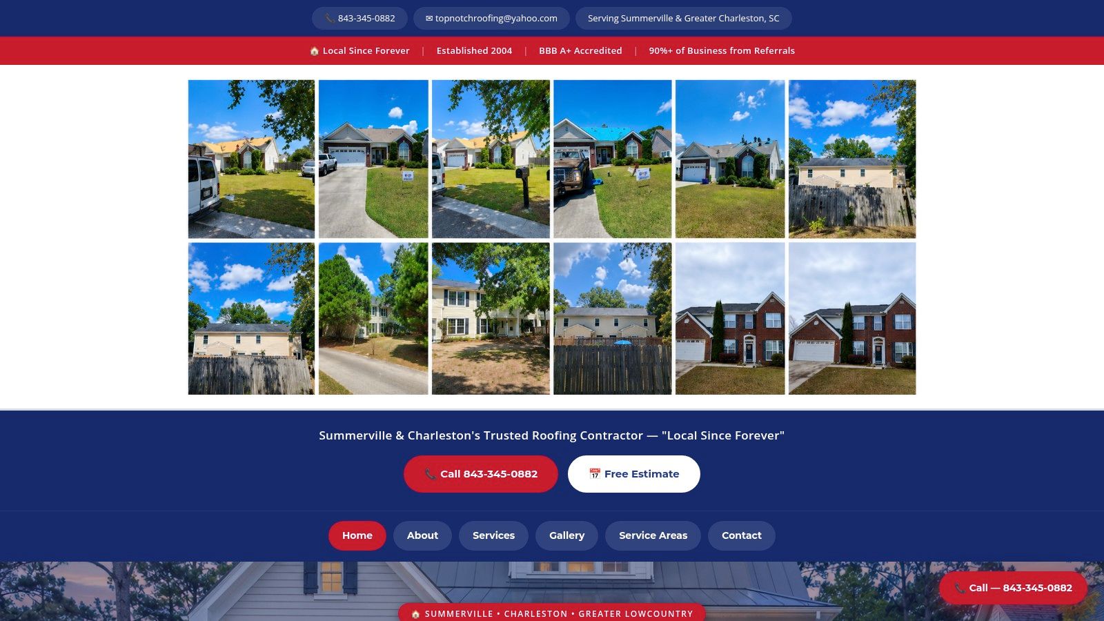 Top Notch Roofing & Exteriors in South Carolina