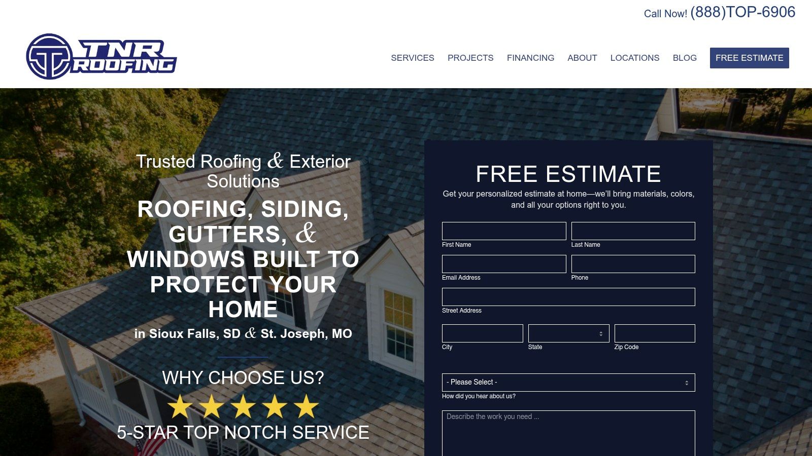 Top Notch Roofing in Sioux Falls