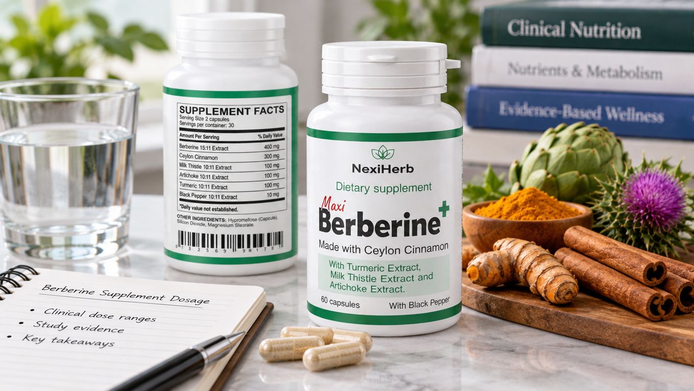 Maxi Berberine+ NexiHerb Berberine Extract Ceylon cinnamon and Milk Thistle