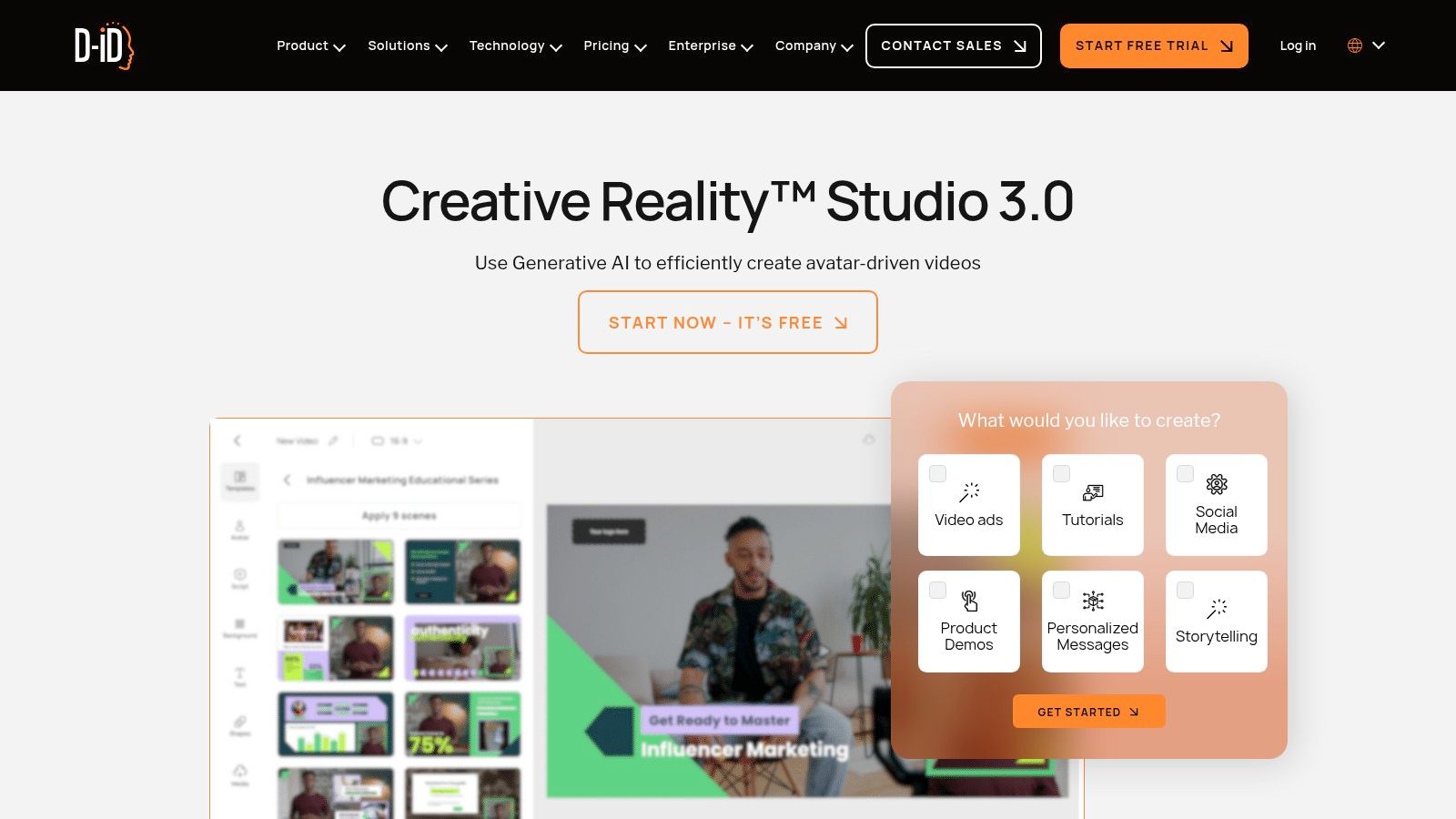 D-ID Creative Reality Studio