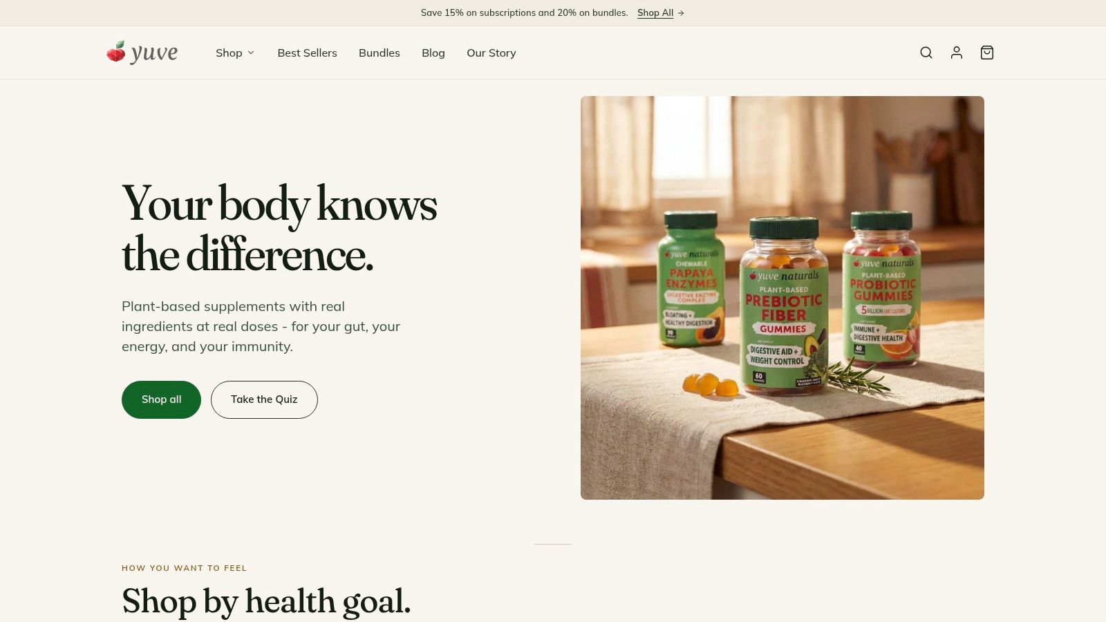 Screenshot from https://www.getyuve.com