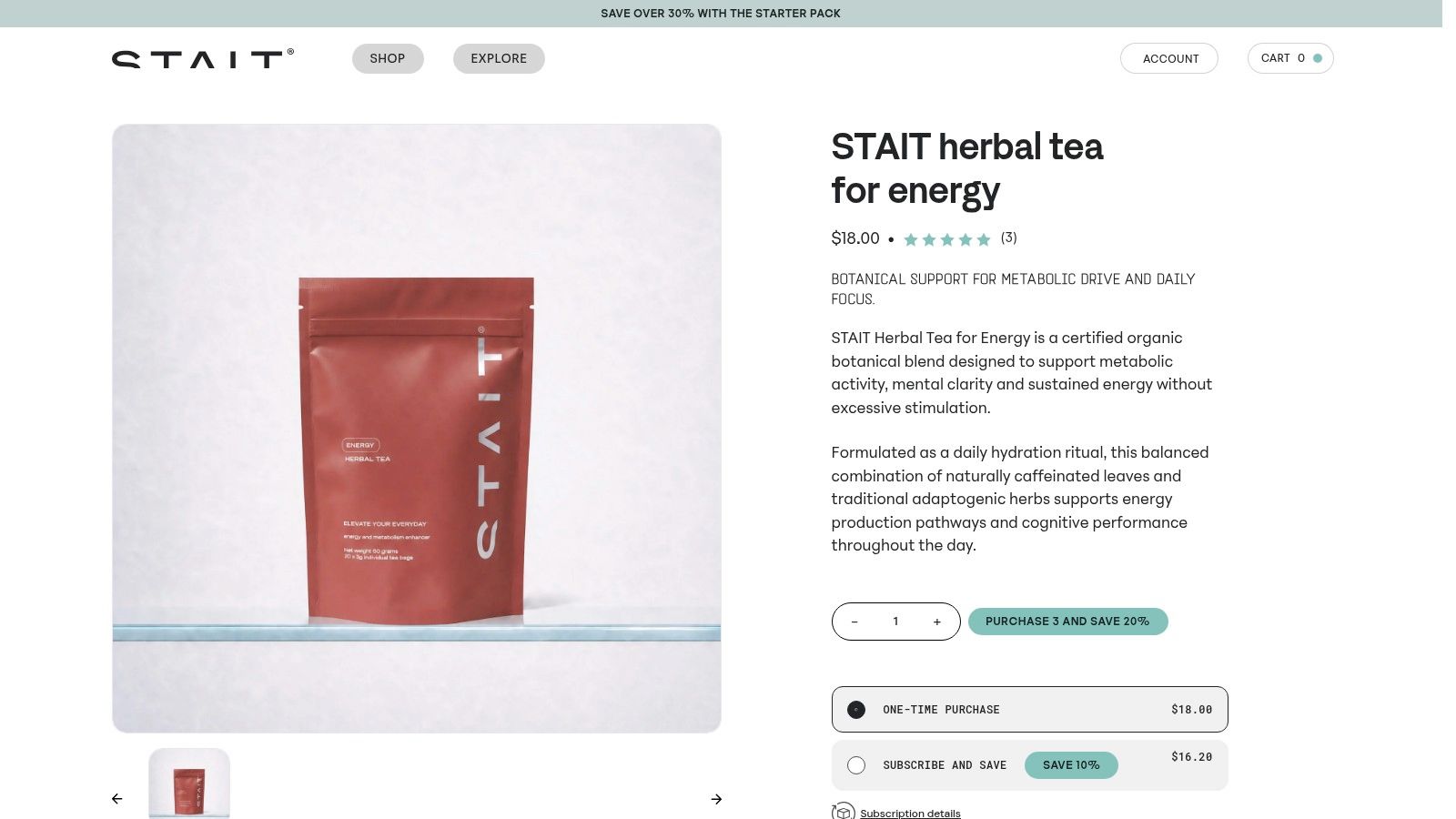STAIT Herbal Tea for Energy