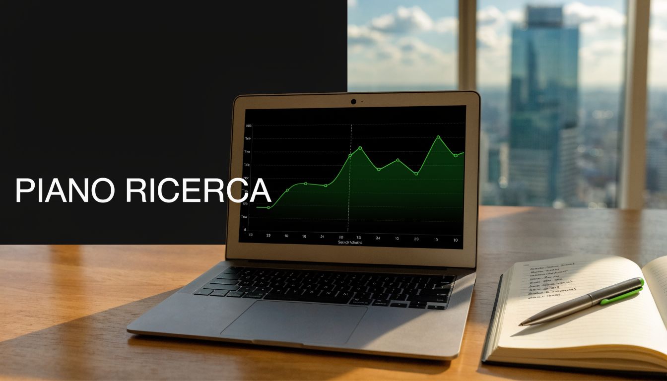 Un computer portatile con un grafico finanziario visualizzato sullo schermo, appoggiato su una scrivania in ufficio.