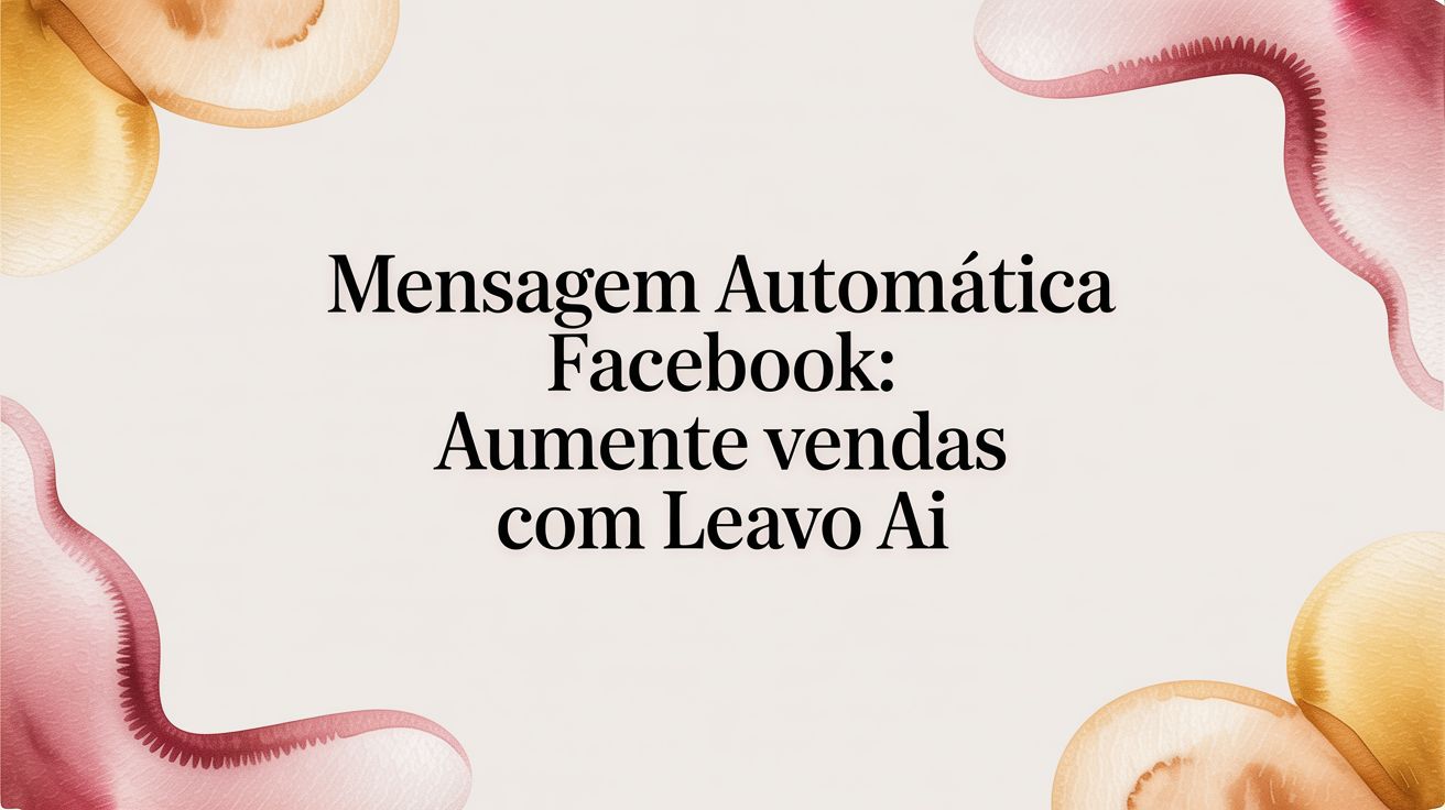 Facebook automatic message ai