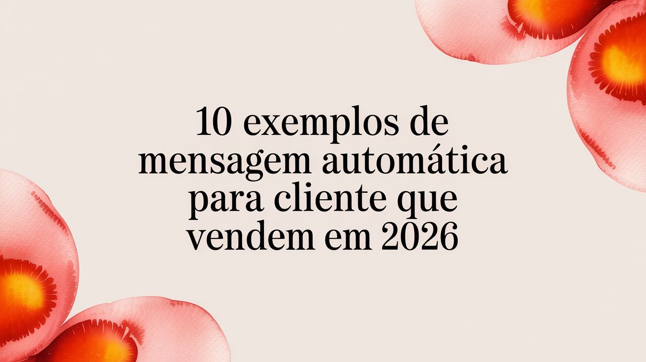 Automatic message for customer sales