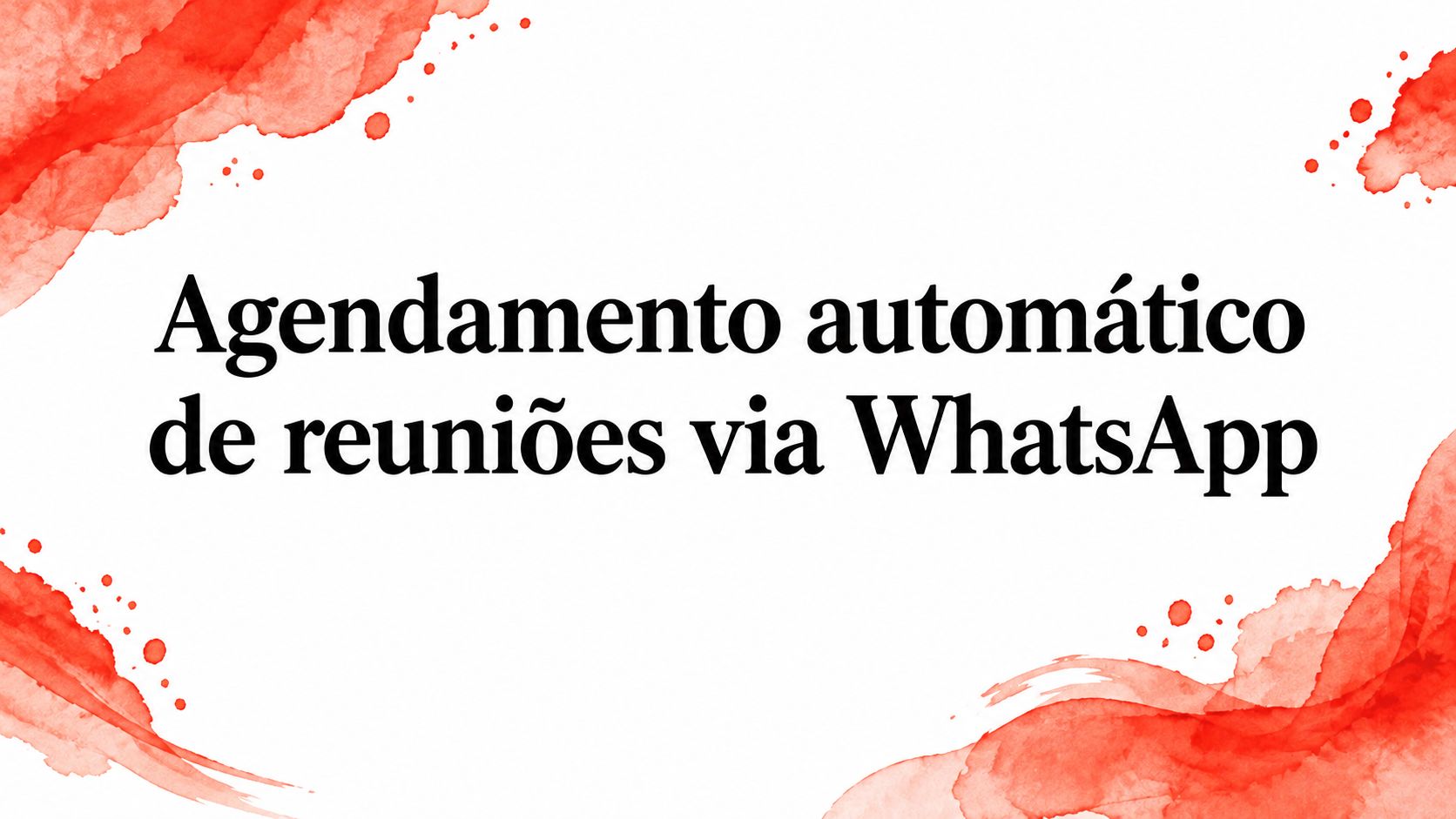 Automatic meeting scheduling via whatsapp meeting