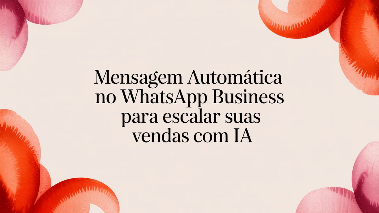 Automatic message on whatsapp business whatsapp