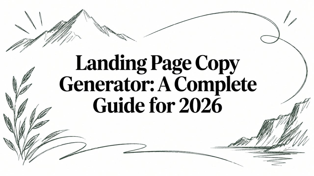 Landing Page Copy Generator: A Complete Guide for 2026