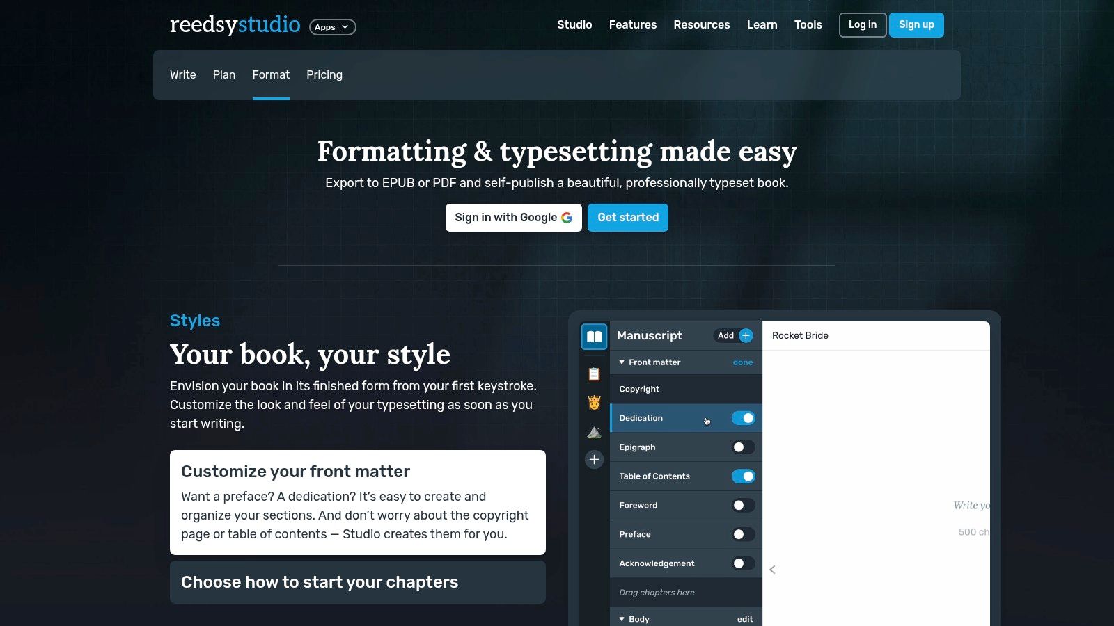 Reedsy Studio