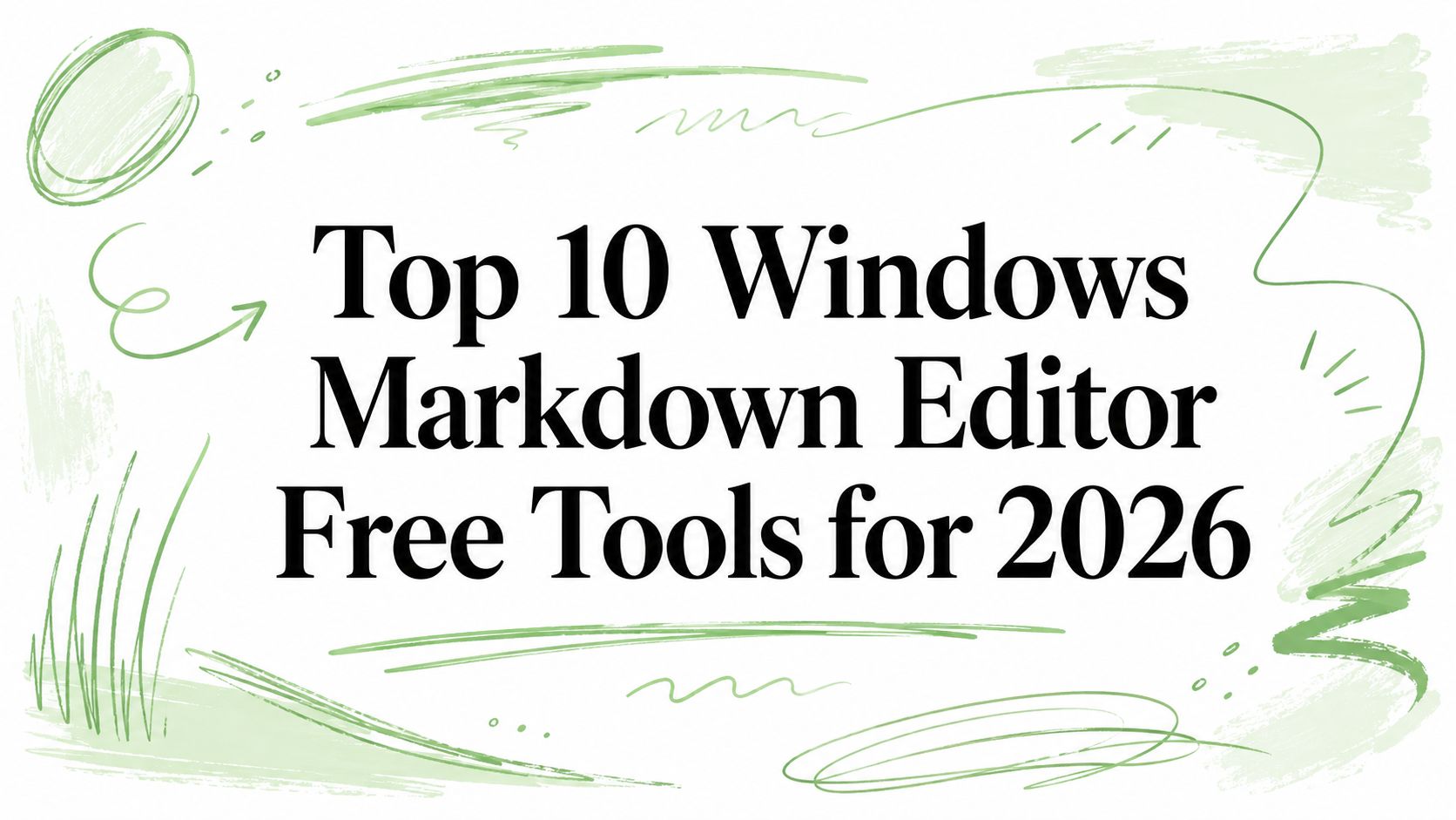 Top 10 Windows Markdown Editor Free Tools for 2026