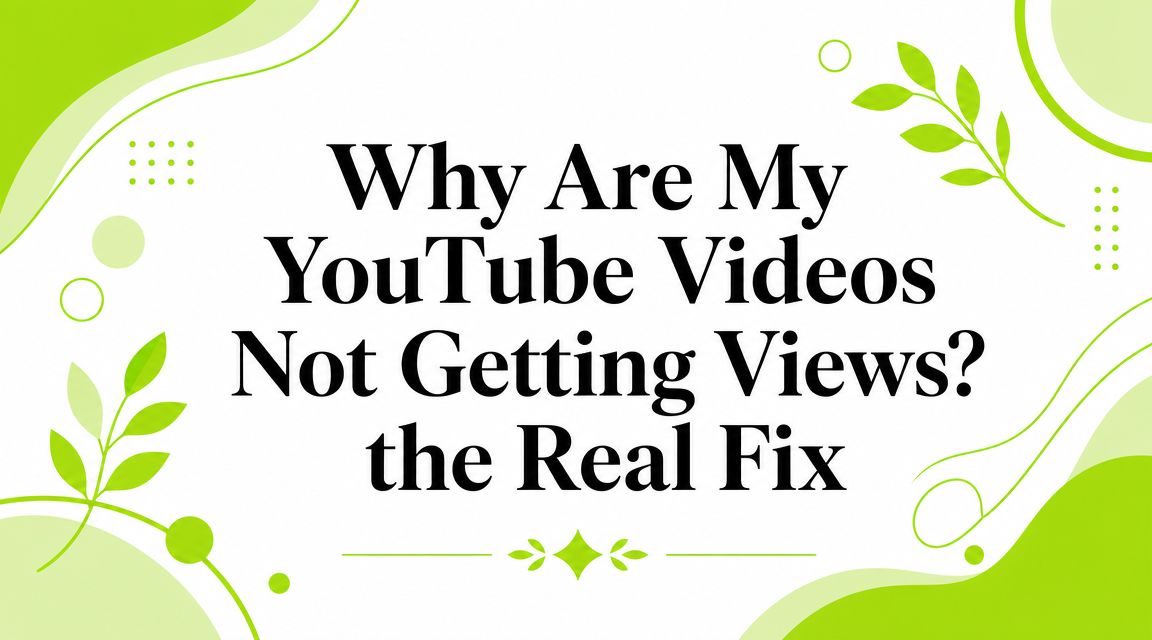 Why Are My YouTube Videos Not Getting Views? the Real Fix | Satura
