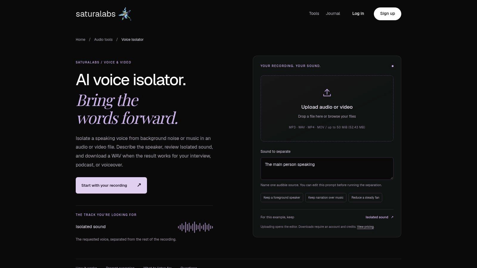 AI Voice Isolator