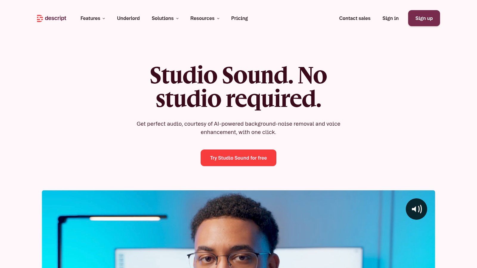 Descript Studio Sound