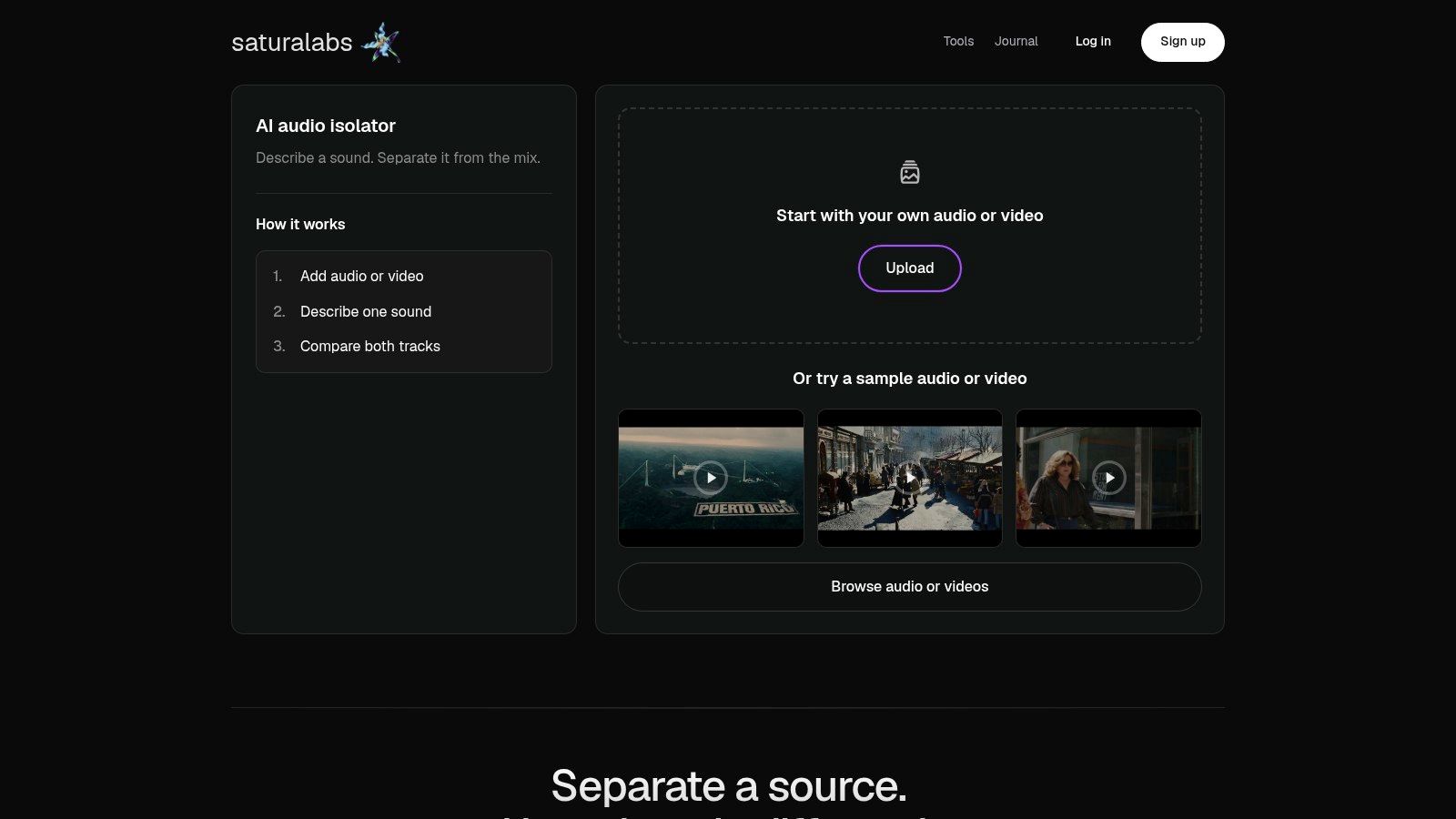 Screenshot from https://www.saturalabs.com