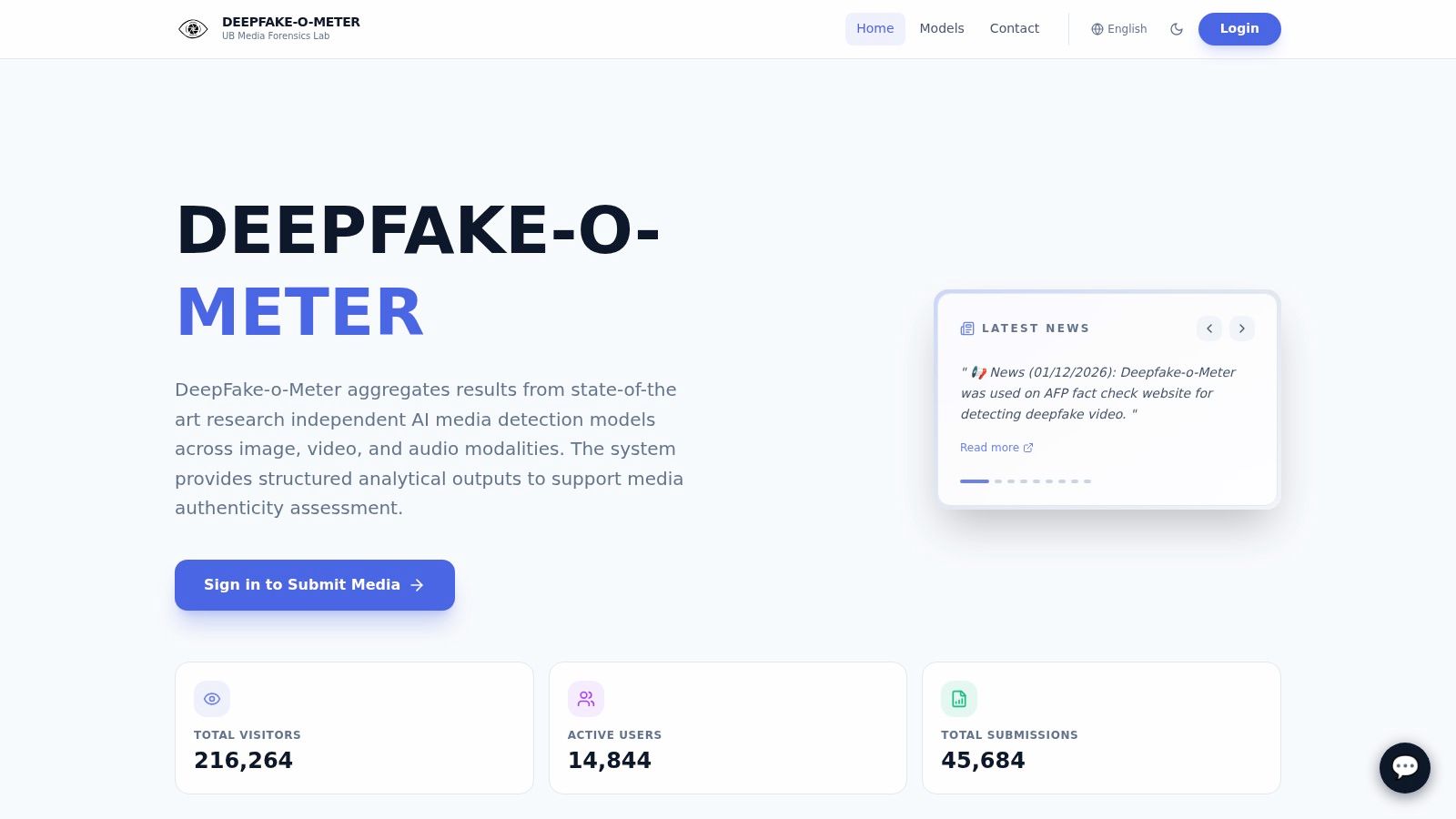 DeepFake-O-Meter (DFOM)